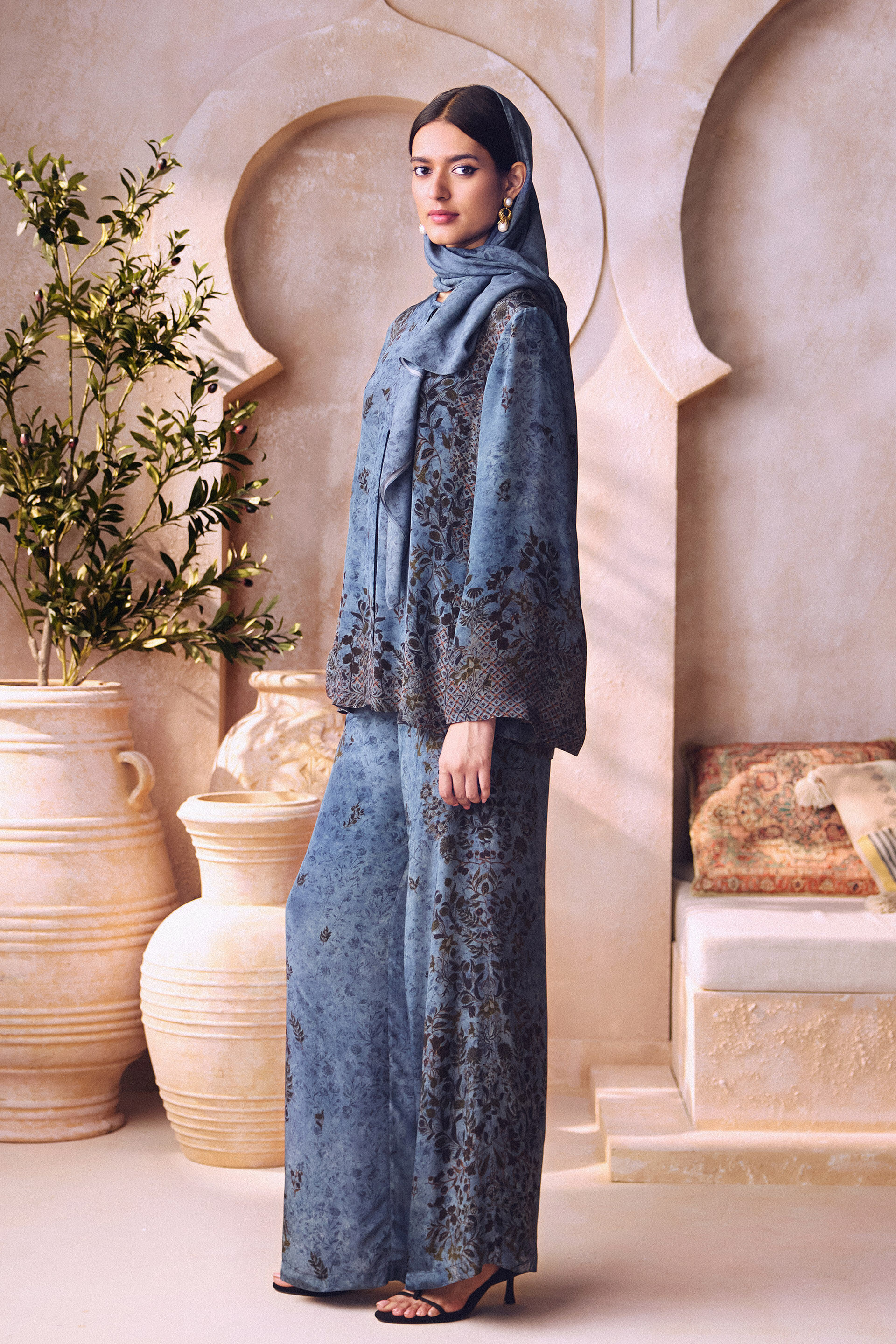 Jazal Co-ord - Blue, Blue, image 3