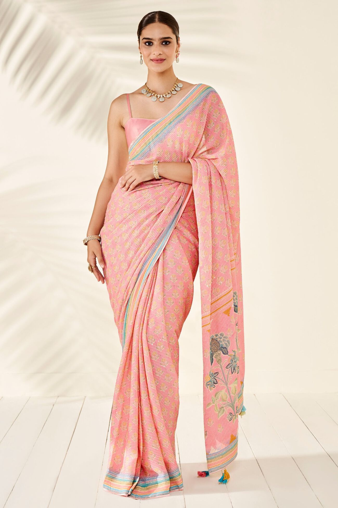 1 - Ekisha Saree – Pink, image 1
