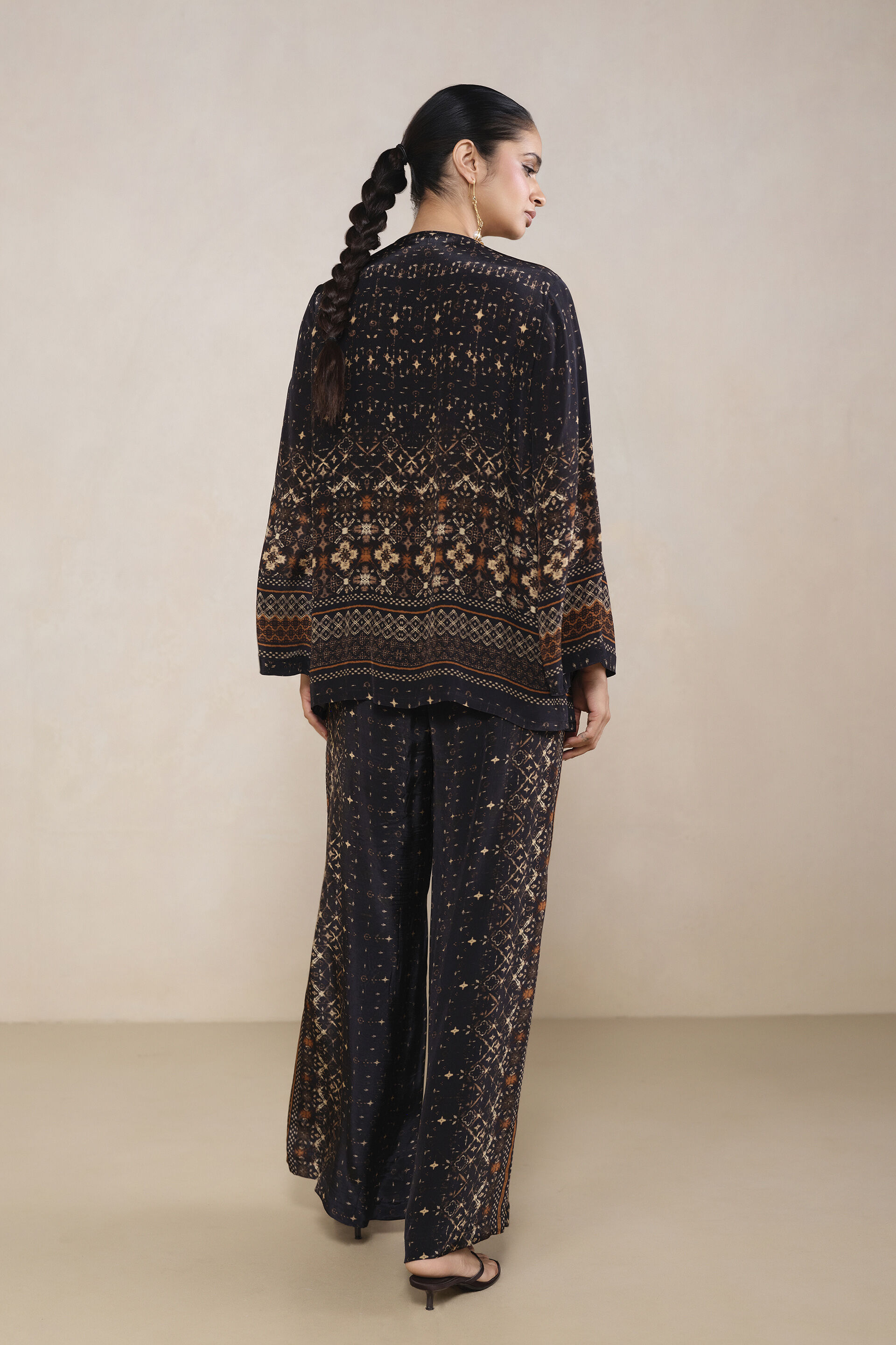 Asma Printed Co-ord in Black