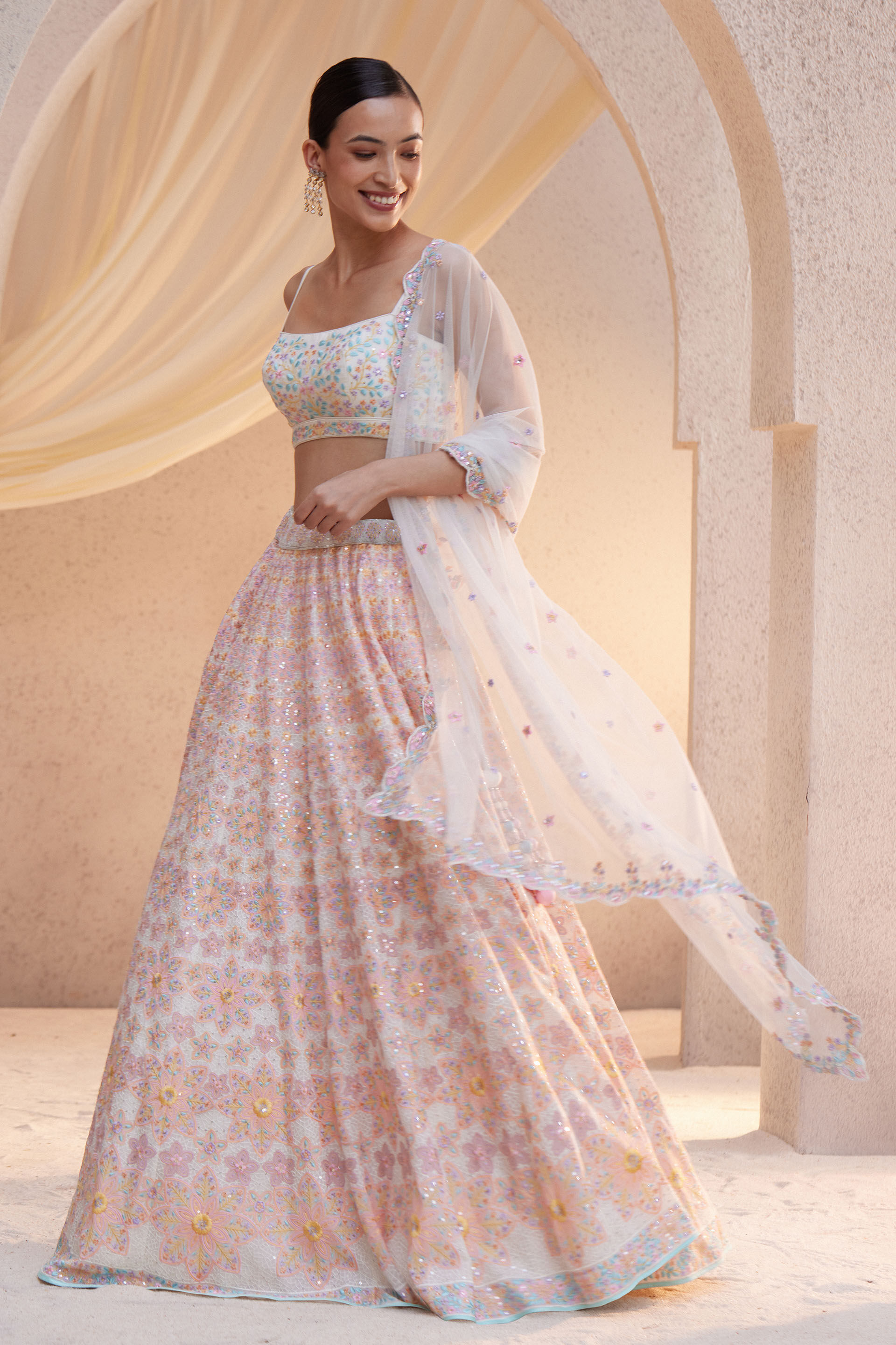 Thamarai Lehenga Set Natural