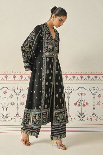 Shazana Embroidered Jacket Set - Black, Black, image 3