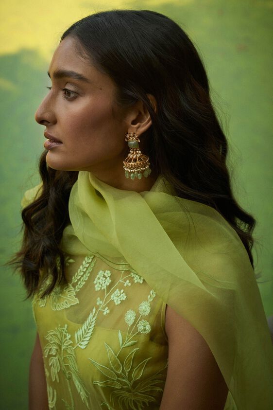 6 - Tropical Flamingos Kurta Set – Lime, image 6