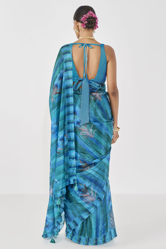 Tinika Saree - Blue, , image 3