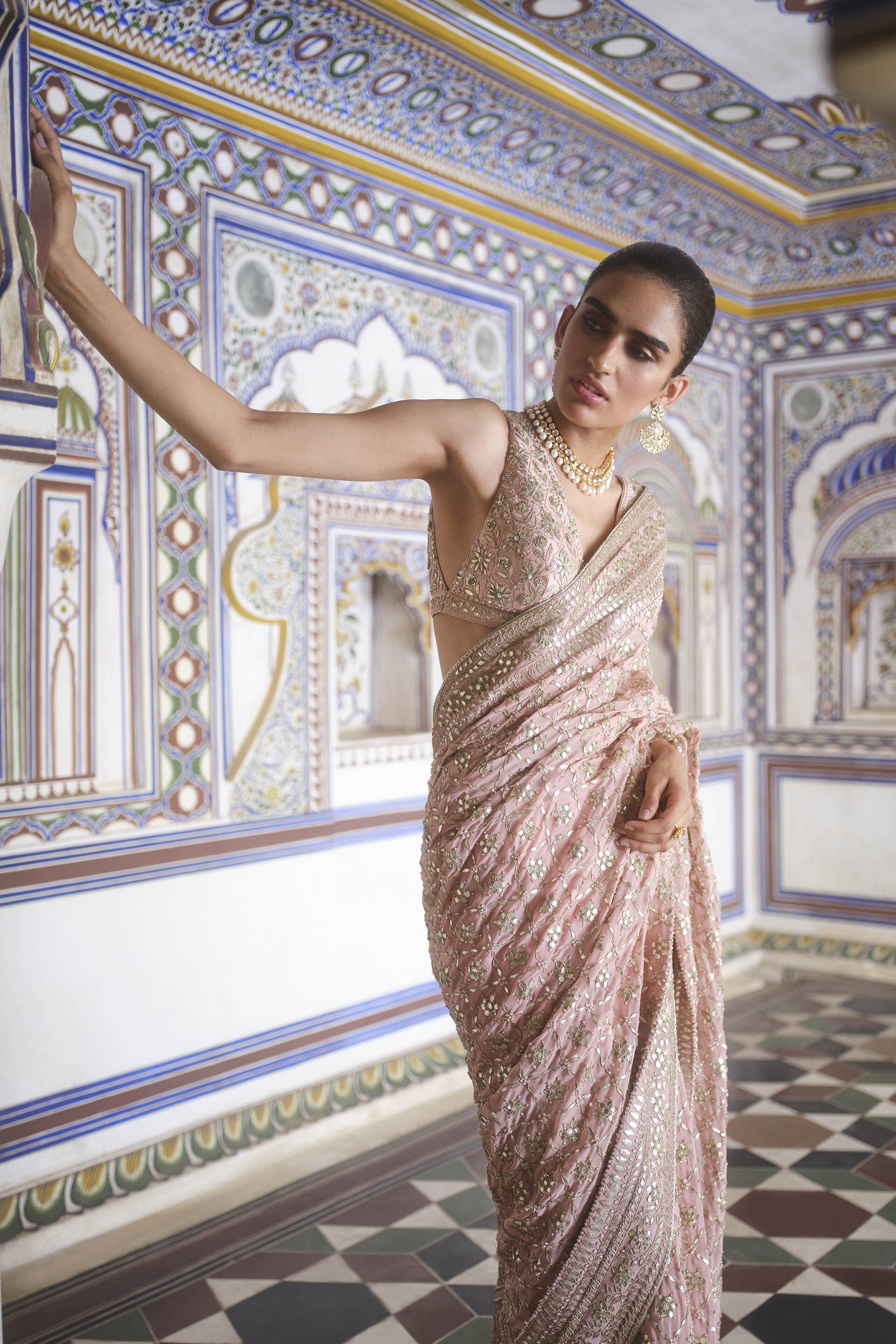 Anita dongre gota patti saree outlet