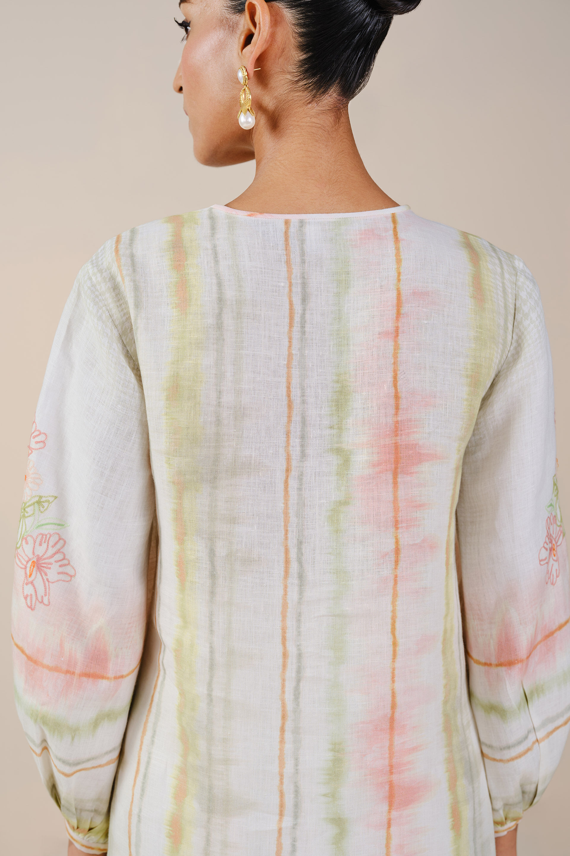 Savan Printed Hemp Kurta Set - Natural, Natural, image 5