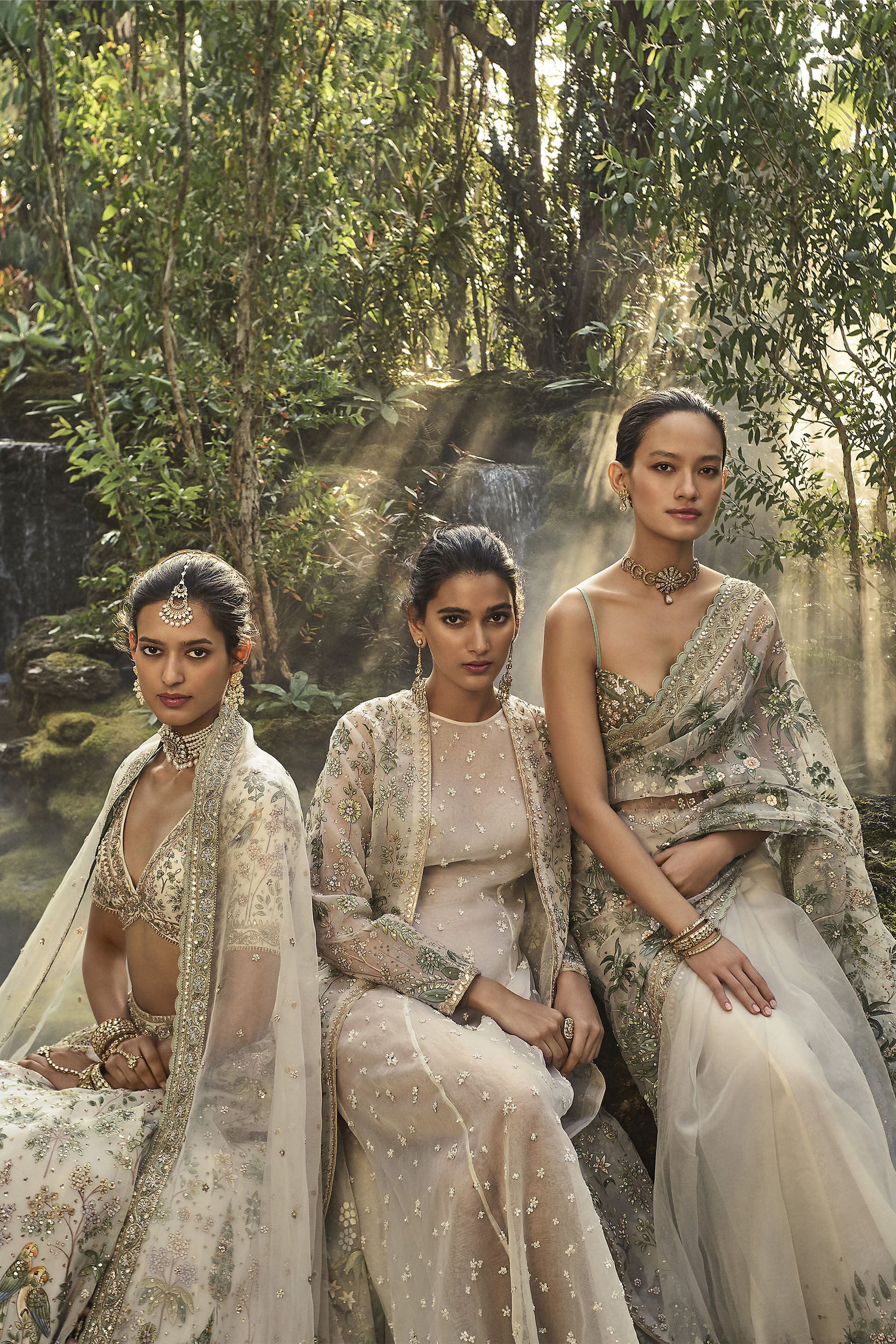 Eartha Hand-painted Pichhwai Silk Lehenga Set - Ivory, Ivory, image 8