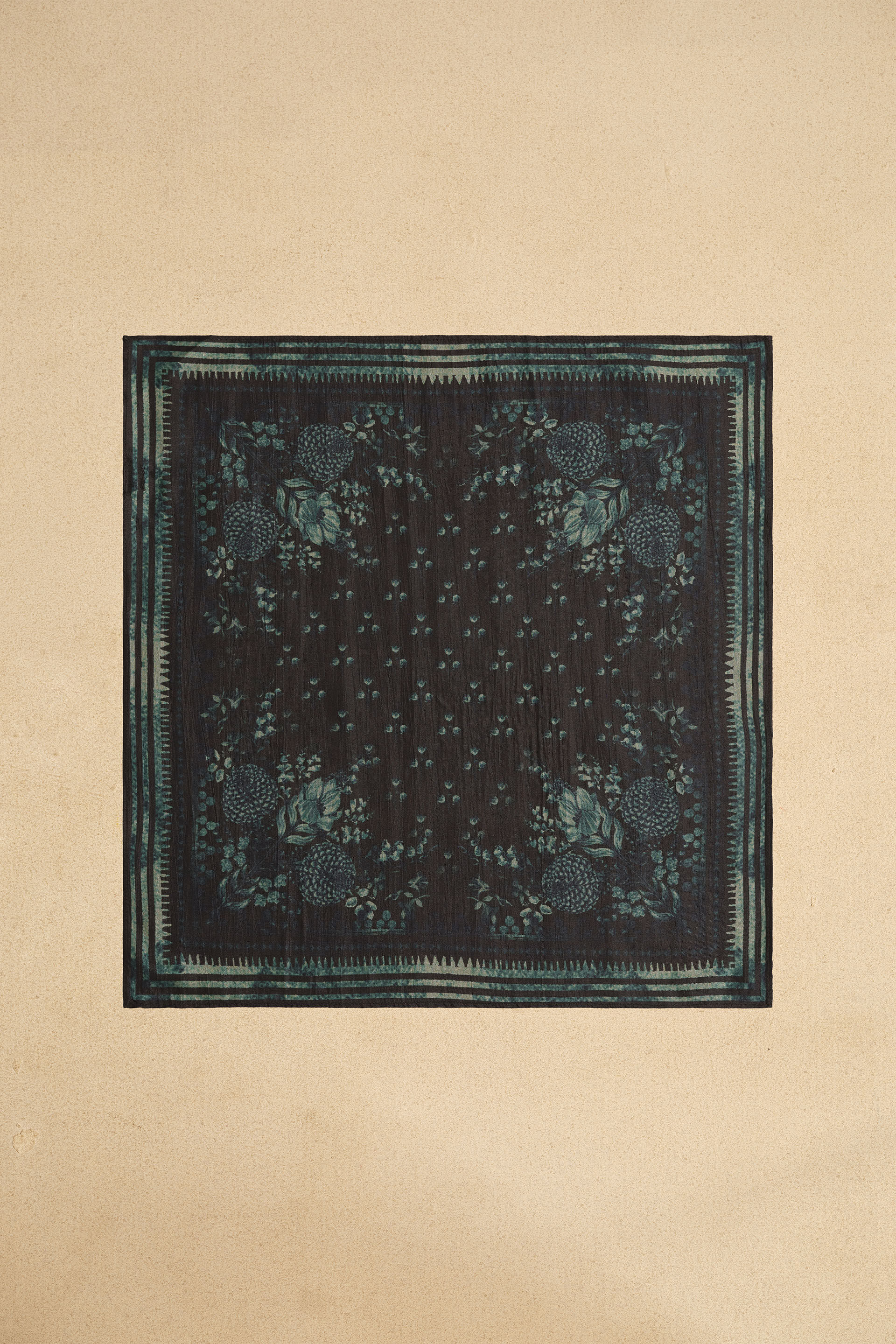 Rami Silk Pocket Square - Black, Black, image 1