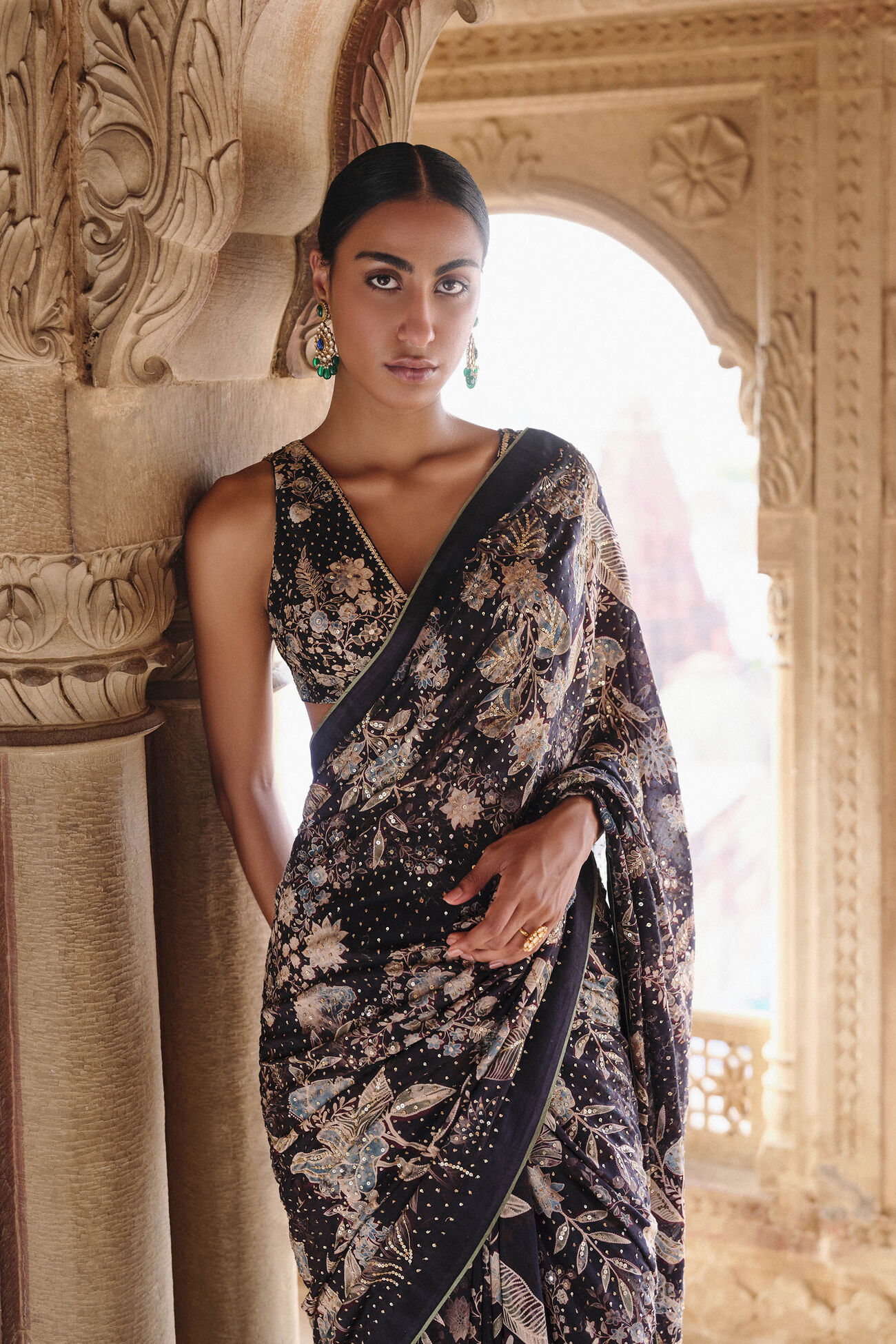 Sequin Saree Latest Bollywood Designer Saree Buy Georgette Sequins