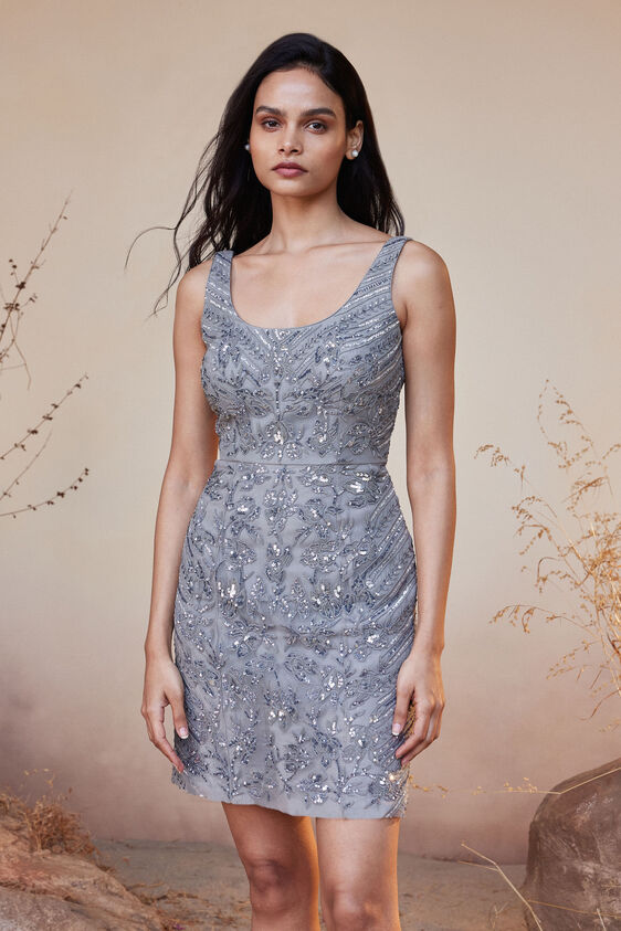 Shaden Dress - Grey, Grey, image 3