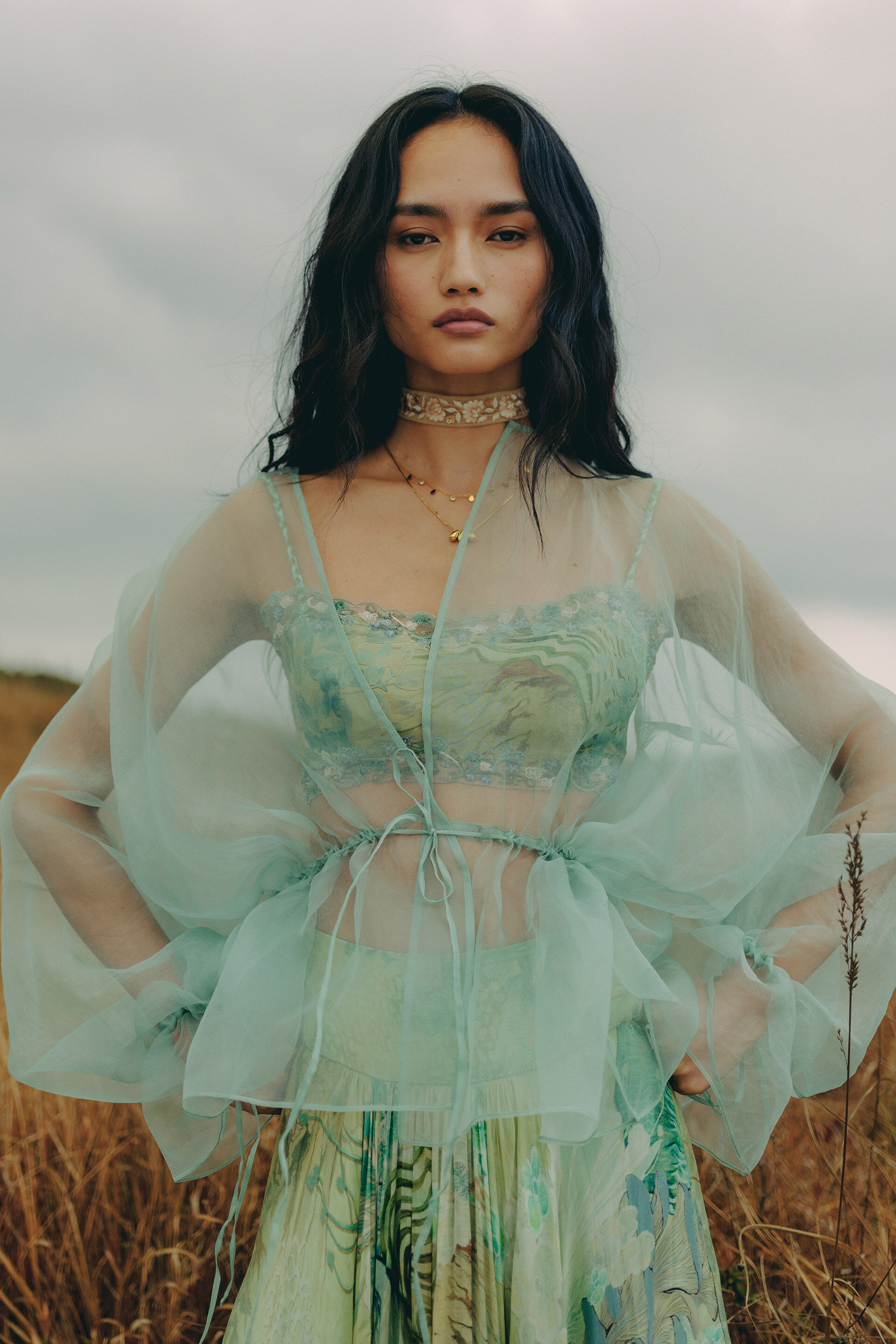 Kaze Bemberg Skirt Set - Aqua, Aqua, image 3