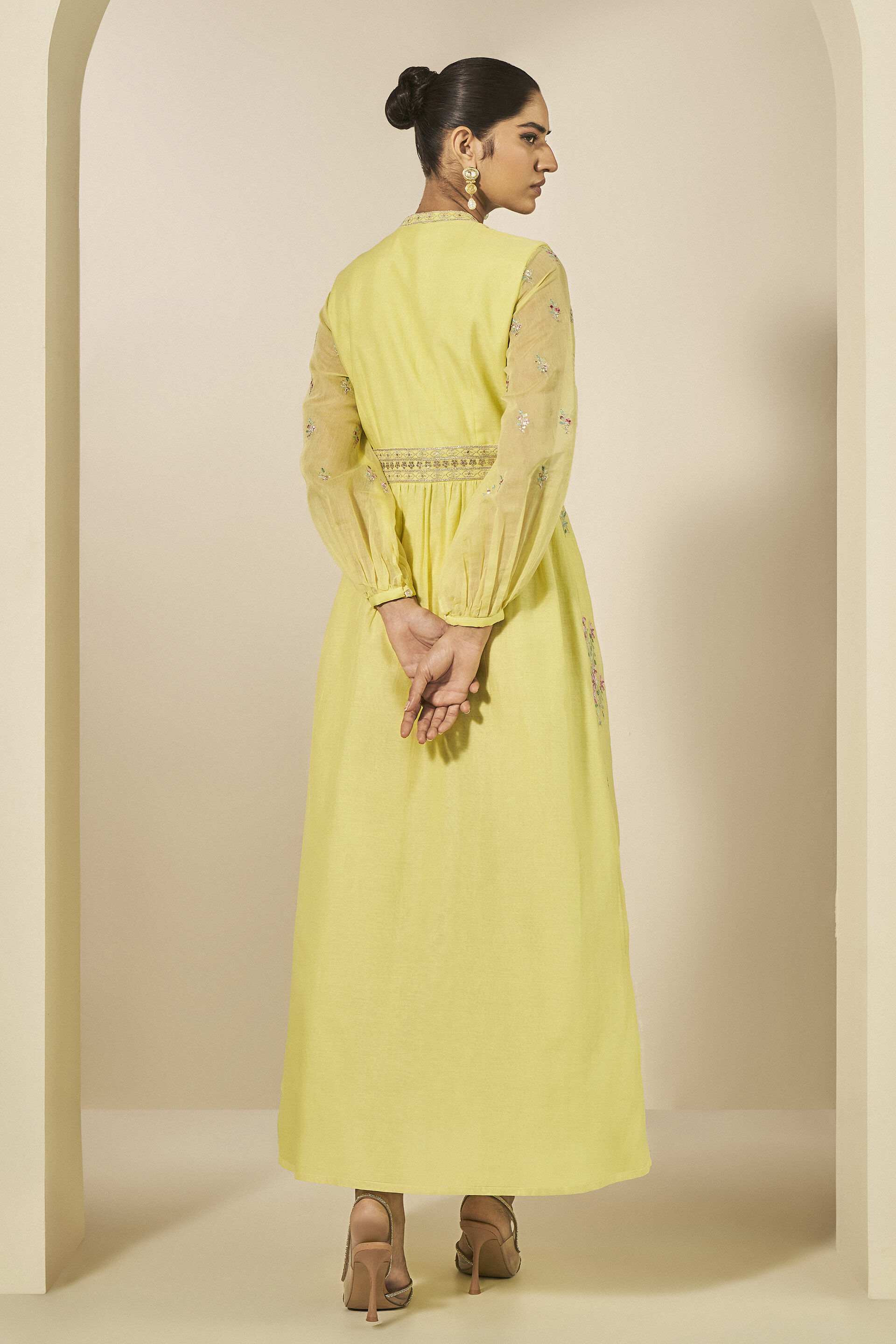 Rhapsody Kaftan - Yellow, Yellow, image 3