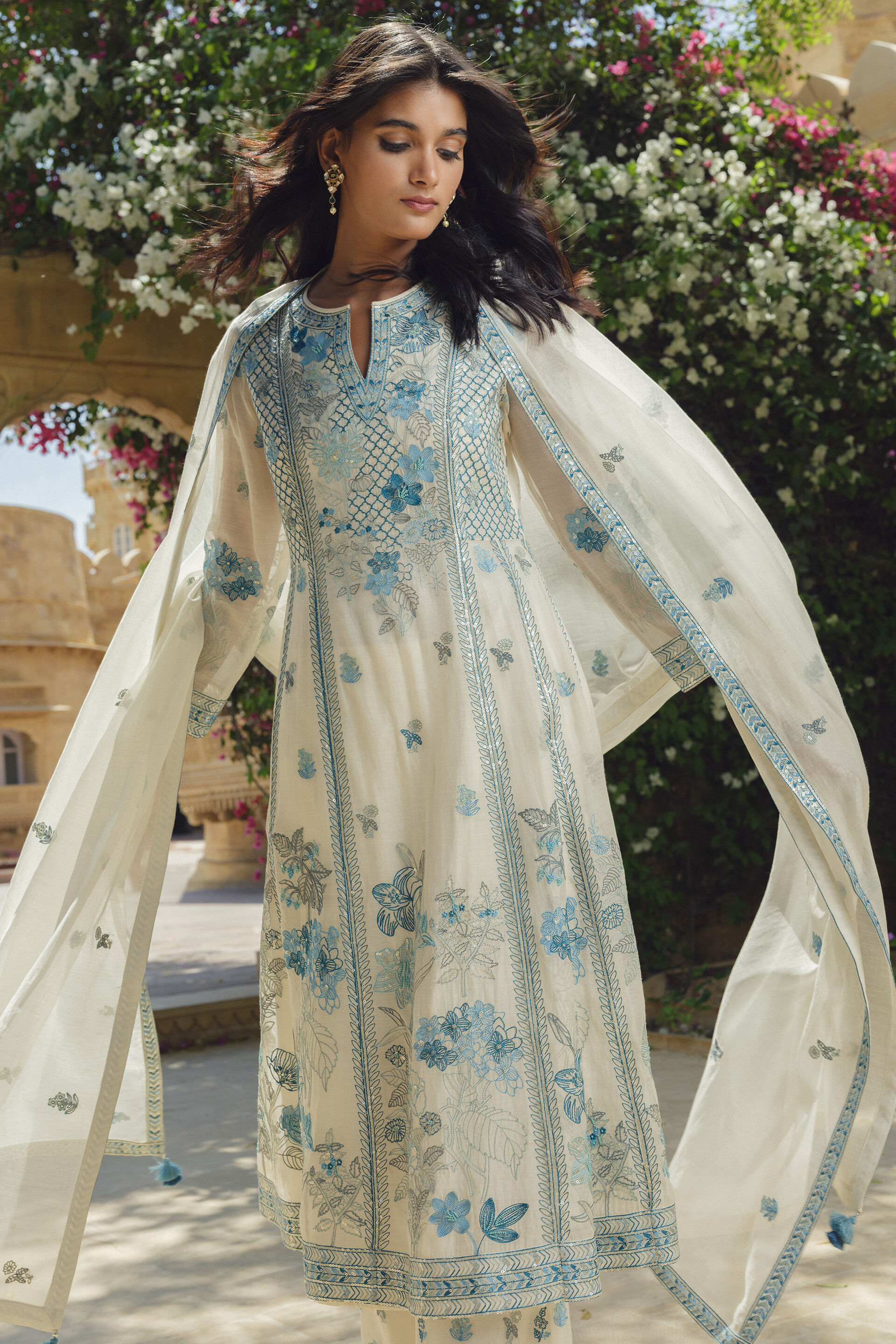 Hafdis Embroidered Mul Suit Set - Natural, Natural, image 4