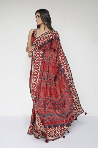 Bhoomija Saree - Red, Red, image 4