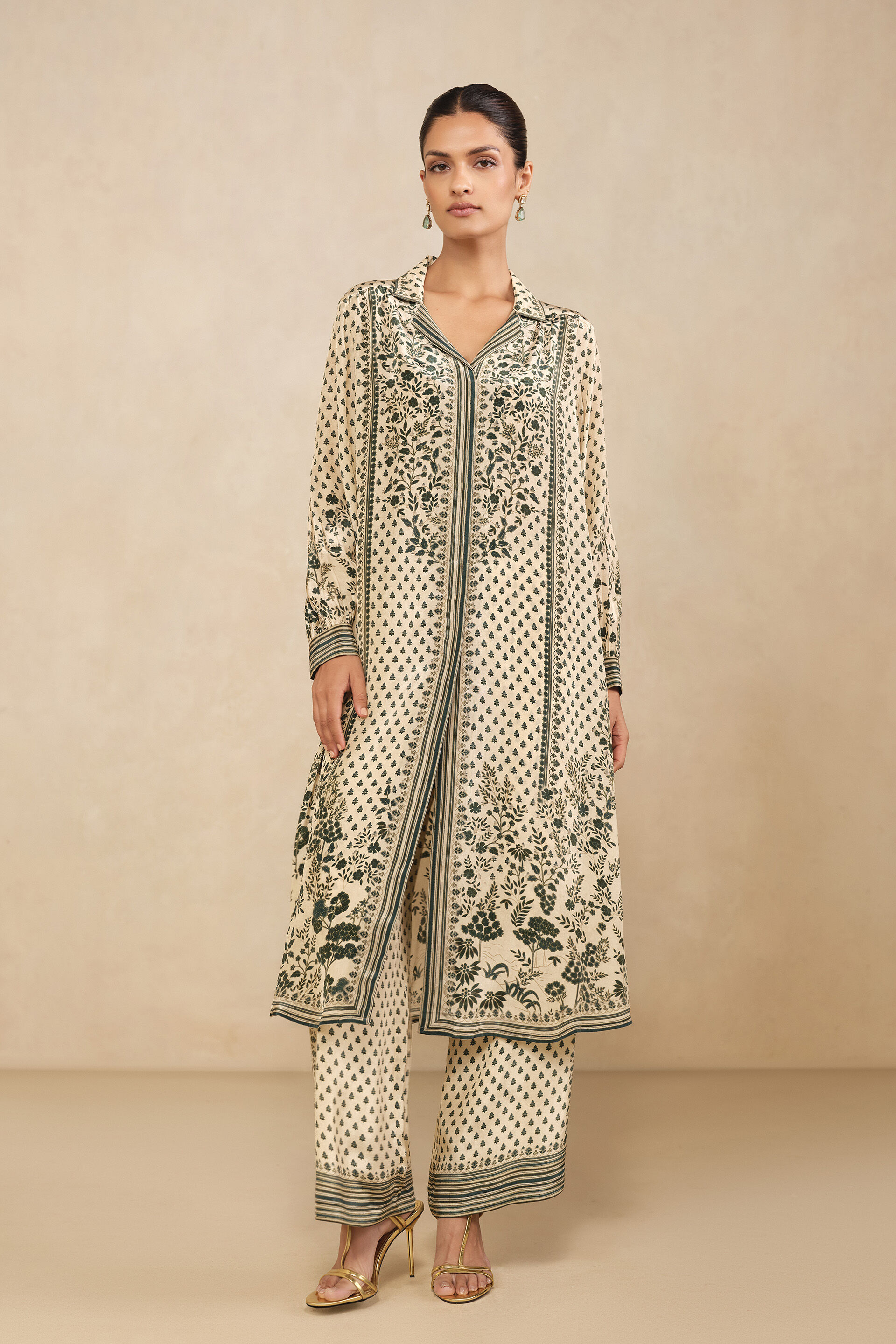 Evani Kurta Set -  Beige