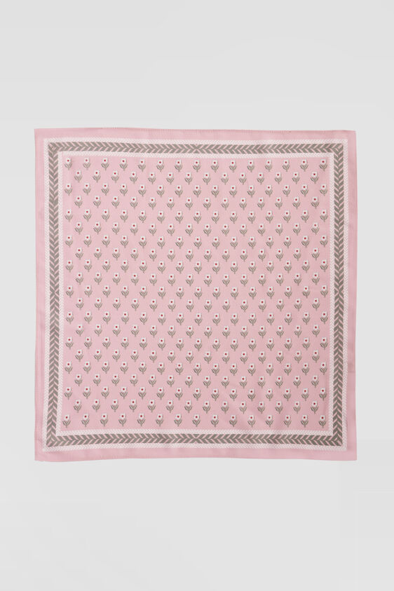 Baruni Pocket Square - Pink, Pink, image 1