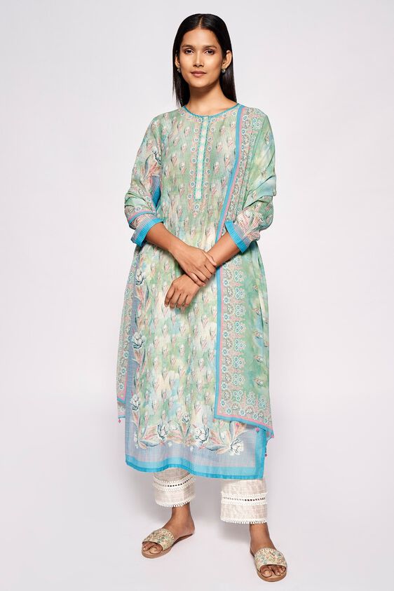 1 - Kusha Dupatta - Blue, image 1