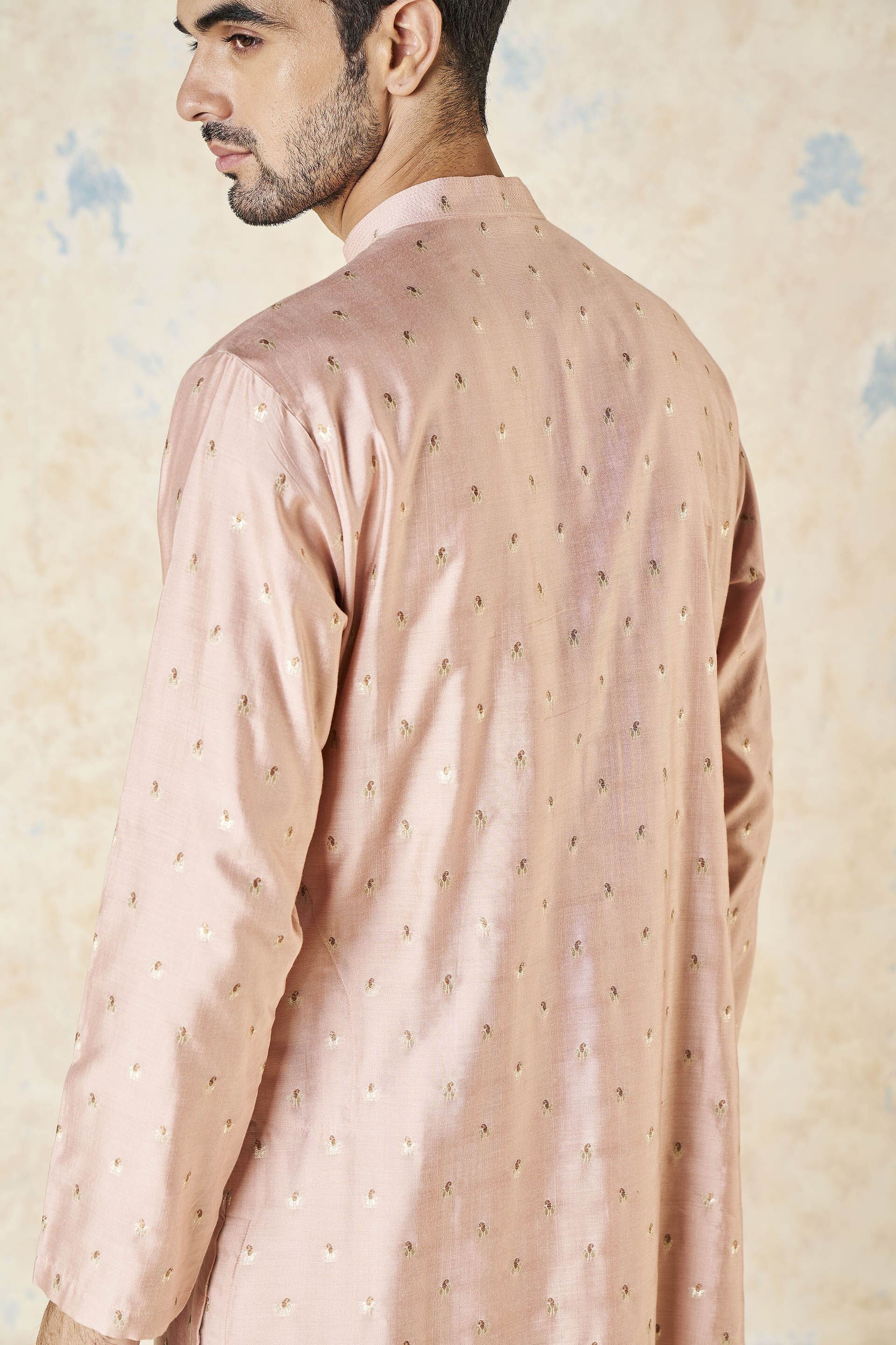 Risay Silk Kurta - Pink, Pink, image 5