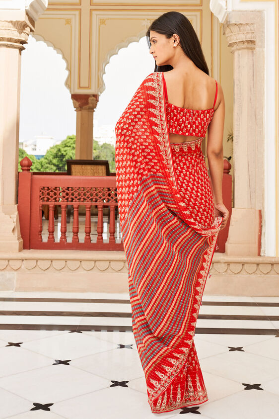 Anoushka Saree - Red, , image 2