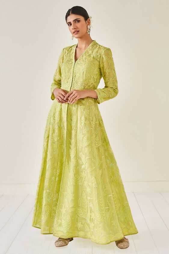 1 - Birds of Paradise Jacket Set  - Lime, image 1