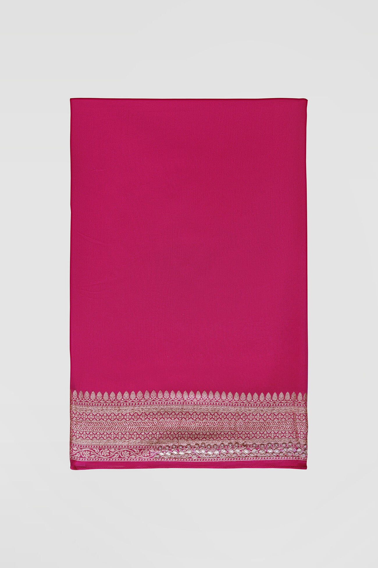 Lavanya Benarasi Silk Embroidered Saree - Hot Pink, Hot Pink, image 6