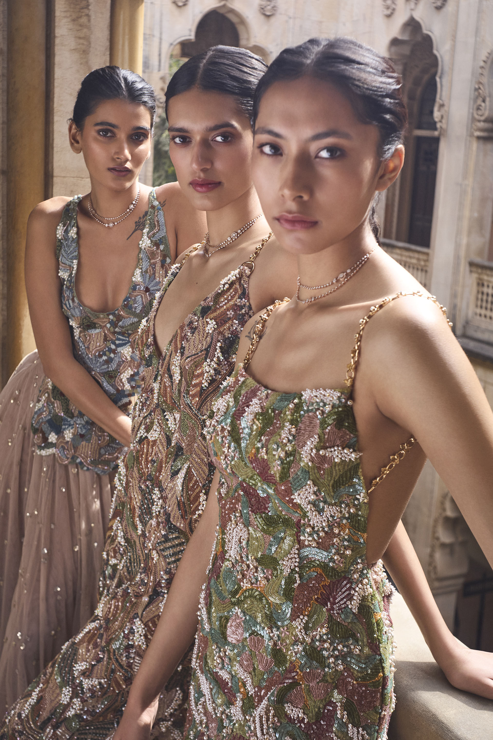 Thalora Embroidered Dress - Brown, Brown, image 5