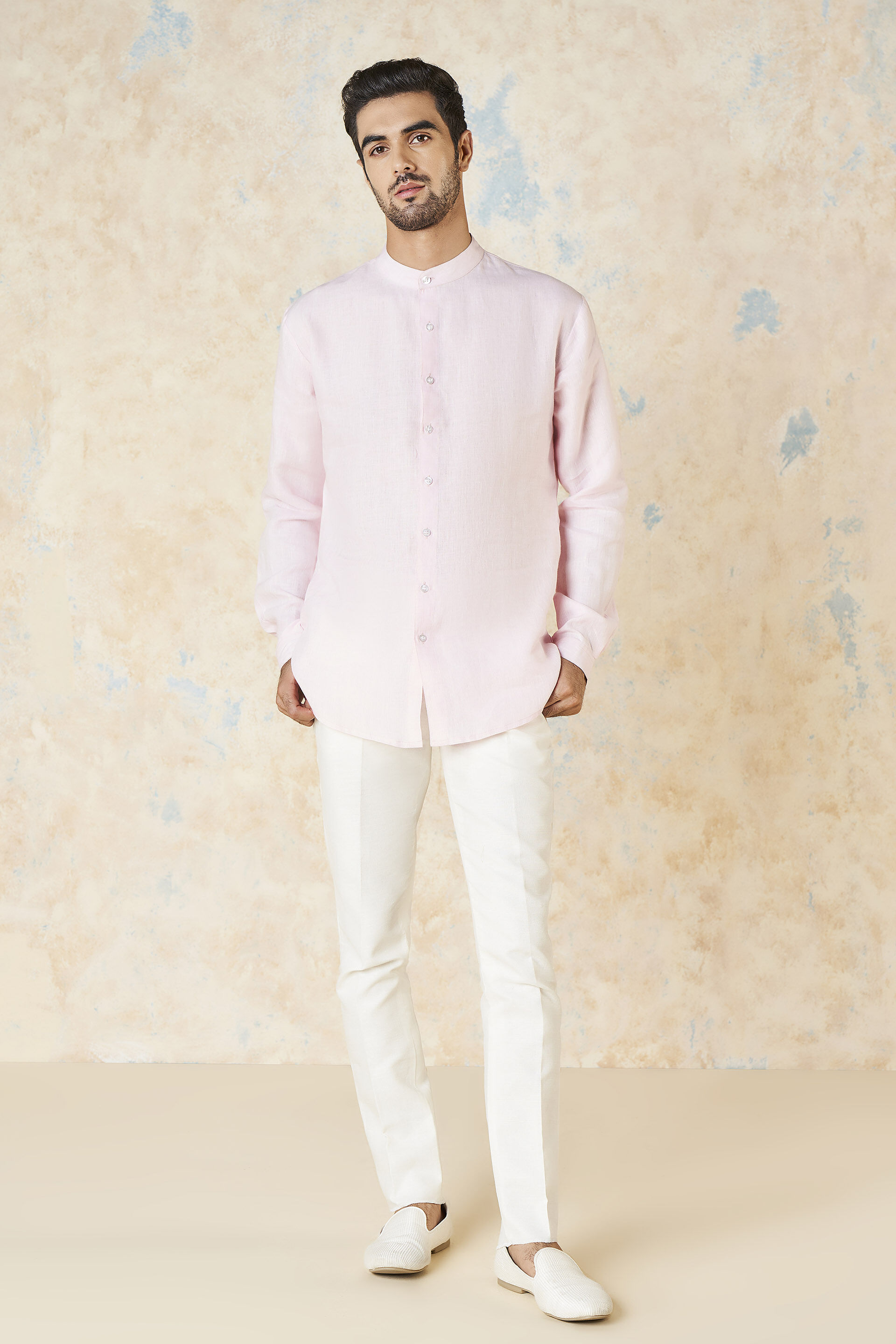 Anant Linen Shirt - Pink