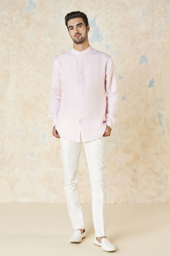 Anant Linen Shirt, Pink, image 1