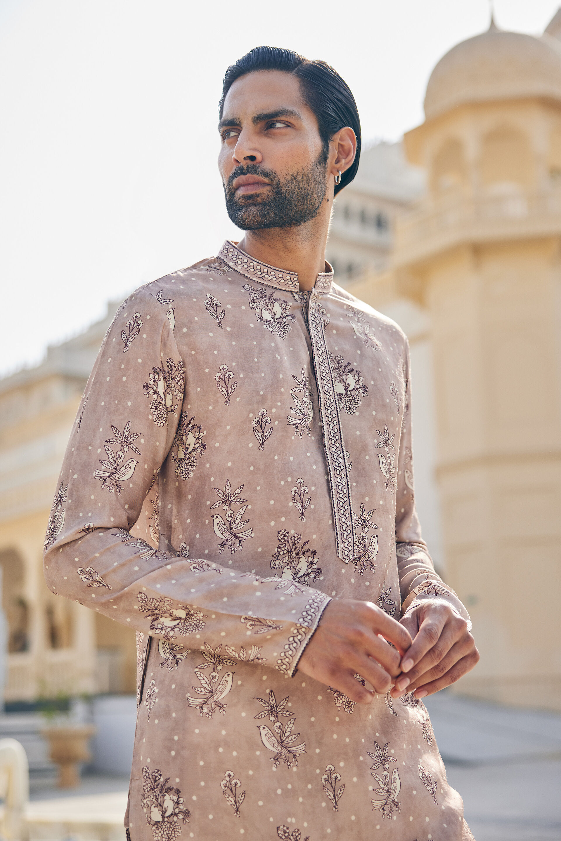 Simal Silk Kurta - Pink, Pink, image 3