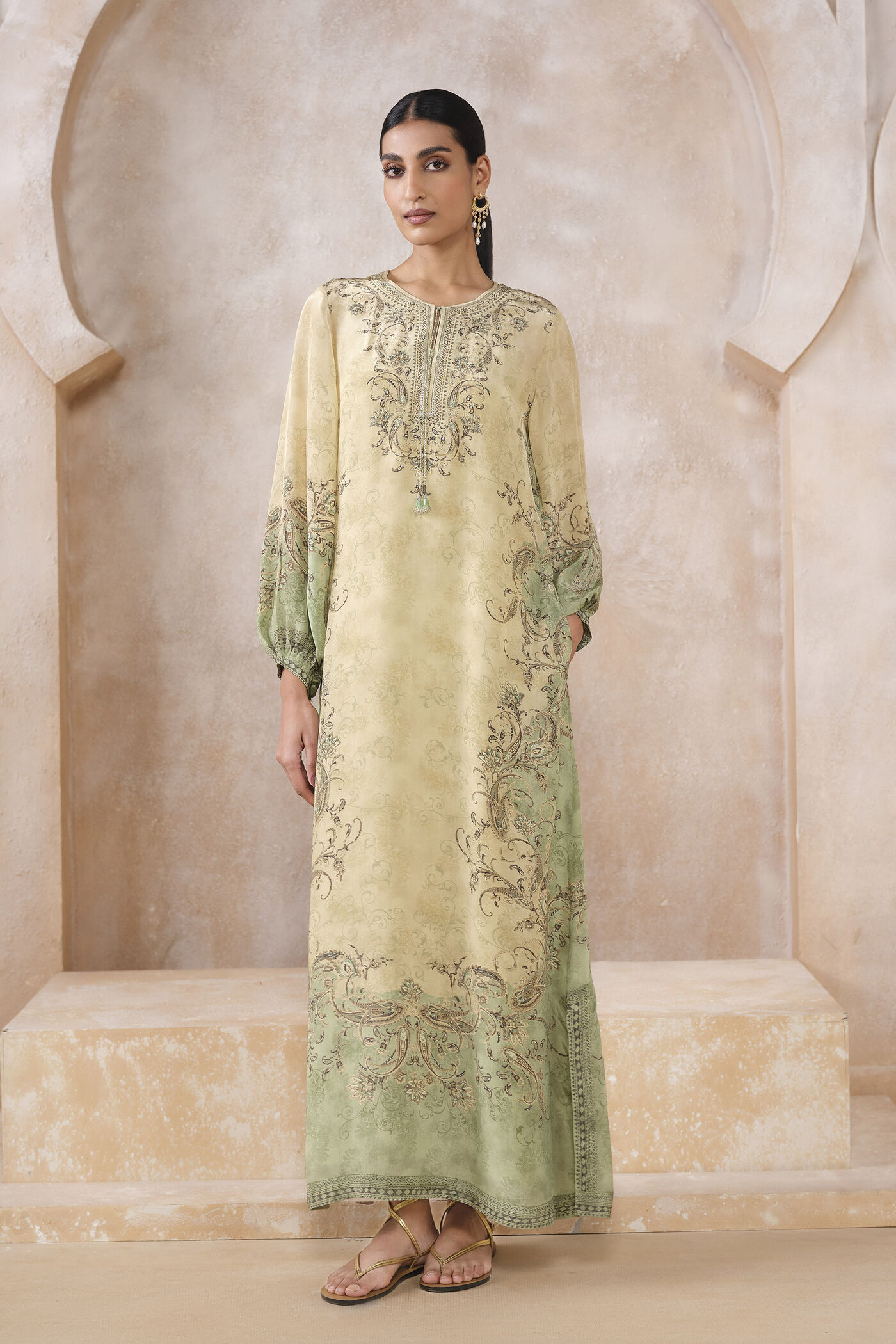 Norcia Kaftan - Green
