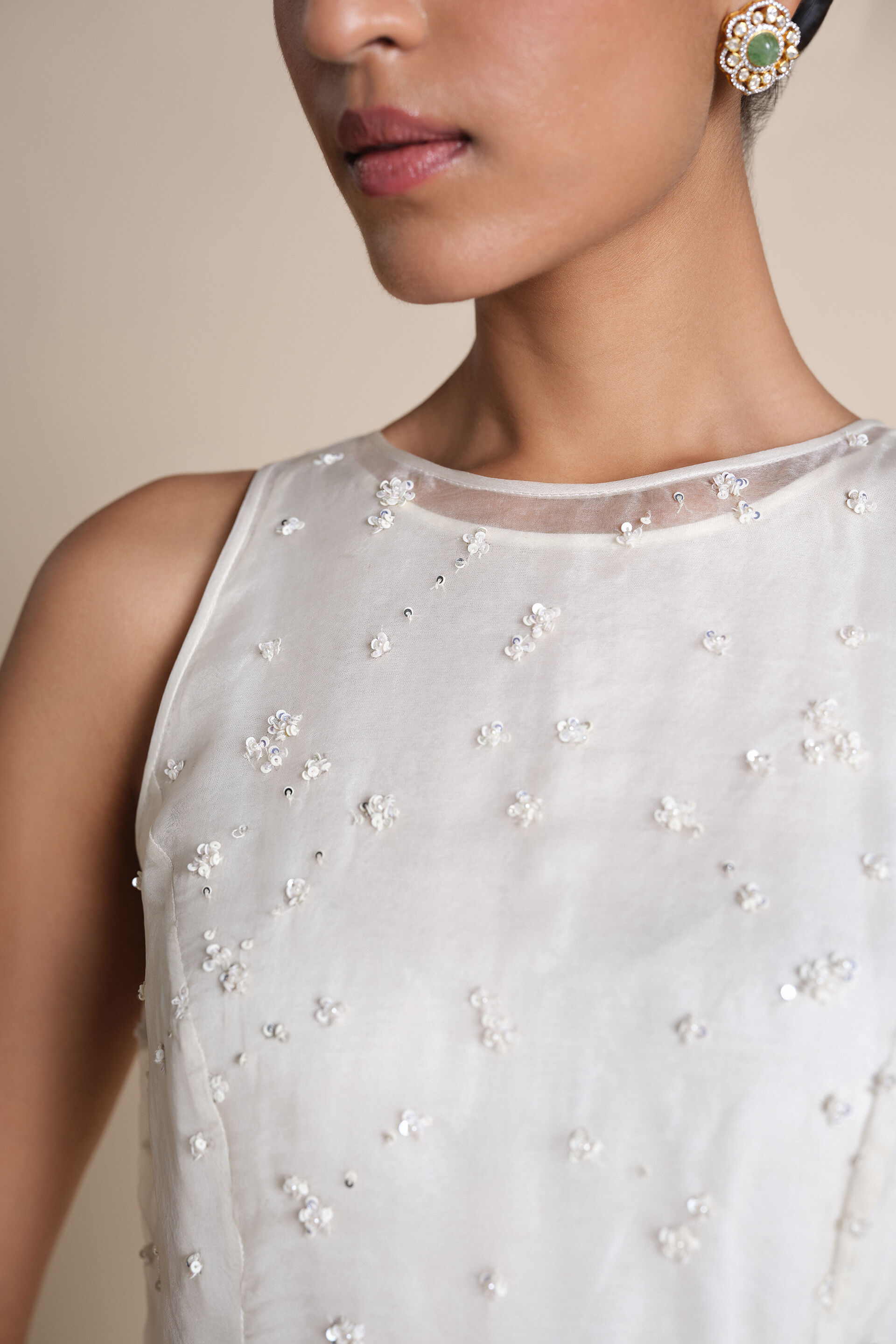 Mountain Mist Silk Gown - Ivory, Ivory, image 6