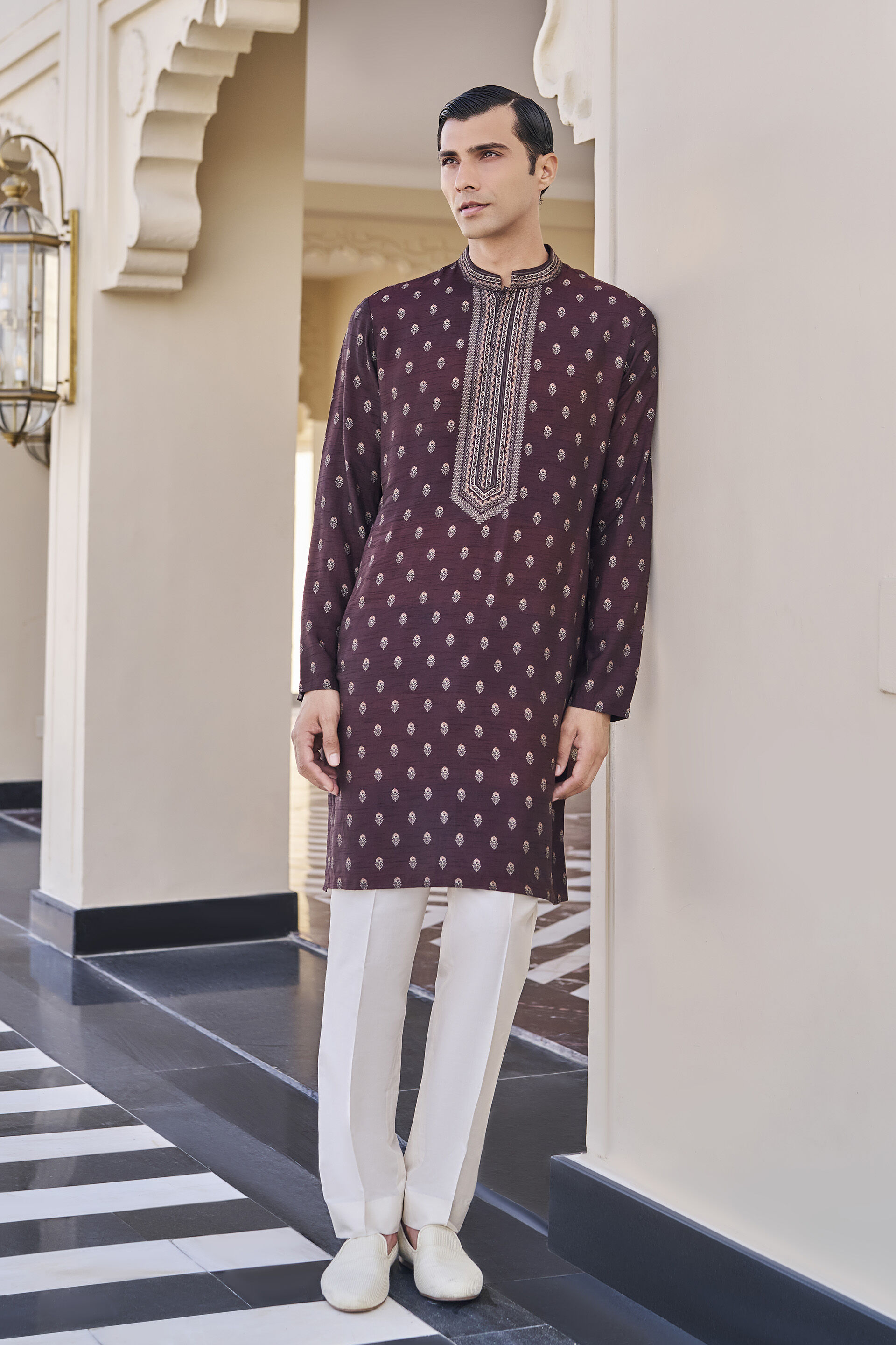 Advay Wine Kurta
