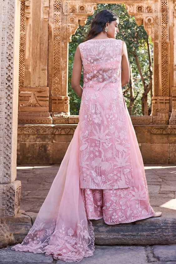 2 - Flamingo Paradise Kurta Set - Blush, image 2