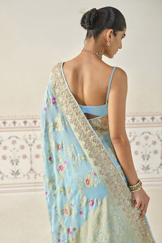 Panavi Saree Set, Powder Blue, image 6