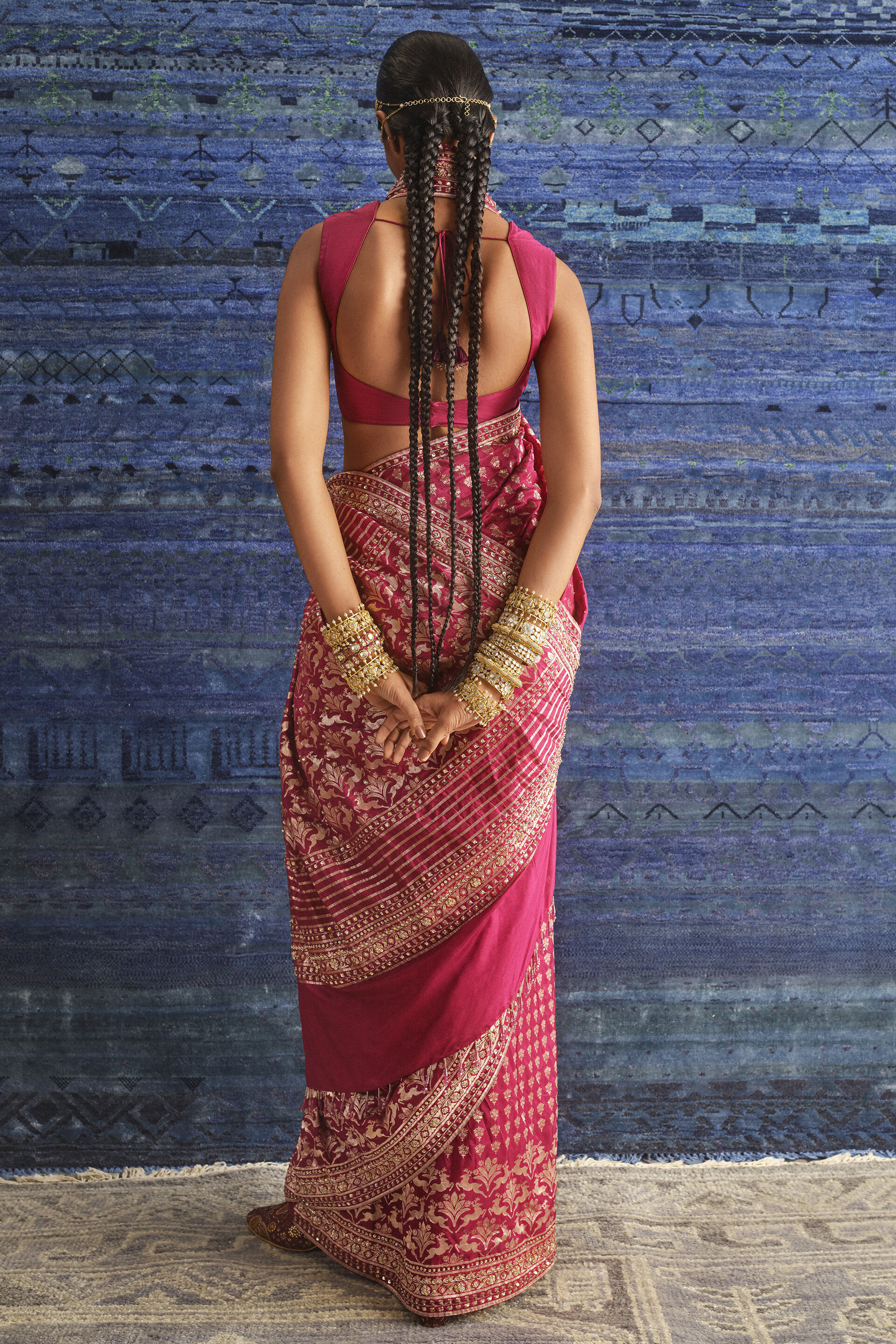 Suvrata Handwoven Benarasi Silk Saree - Ruby