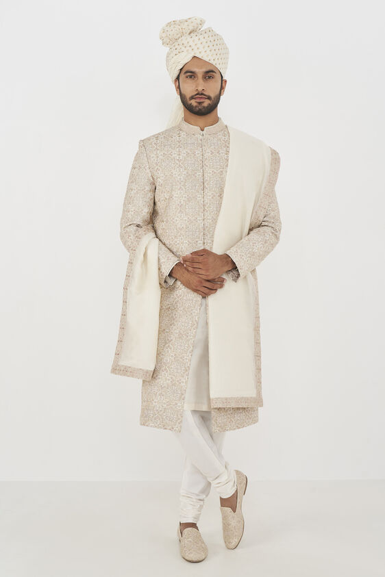 Dheer Sherwani, Cream, image 7