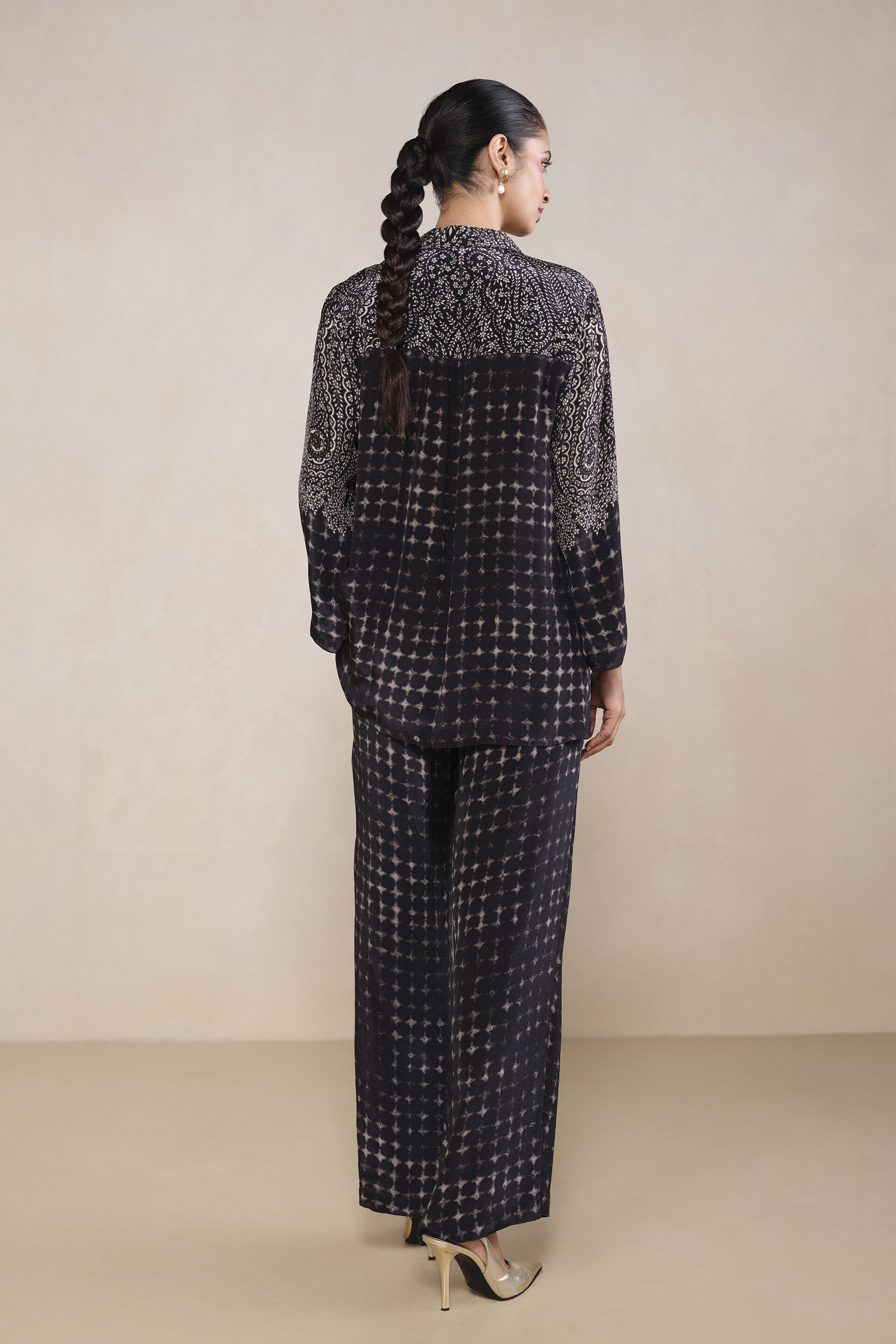 Evani Printed Co-ord in Black