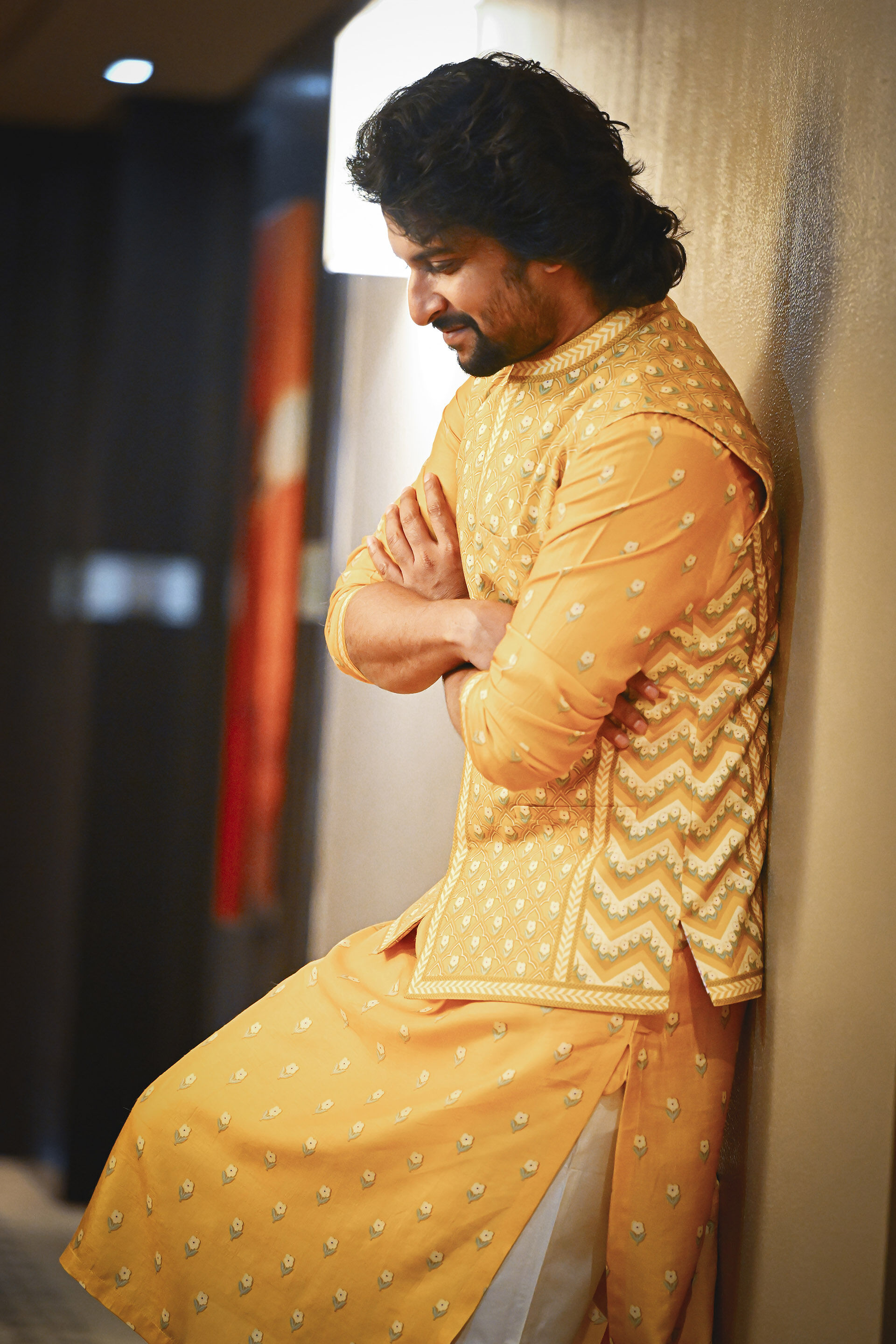 Navodit Silk Kurta - Mustard, , image 4