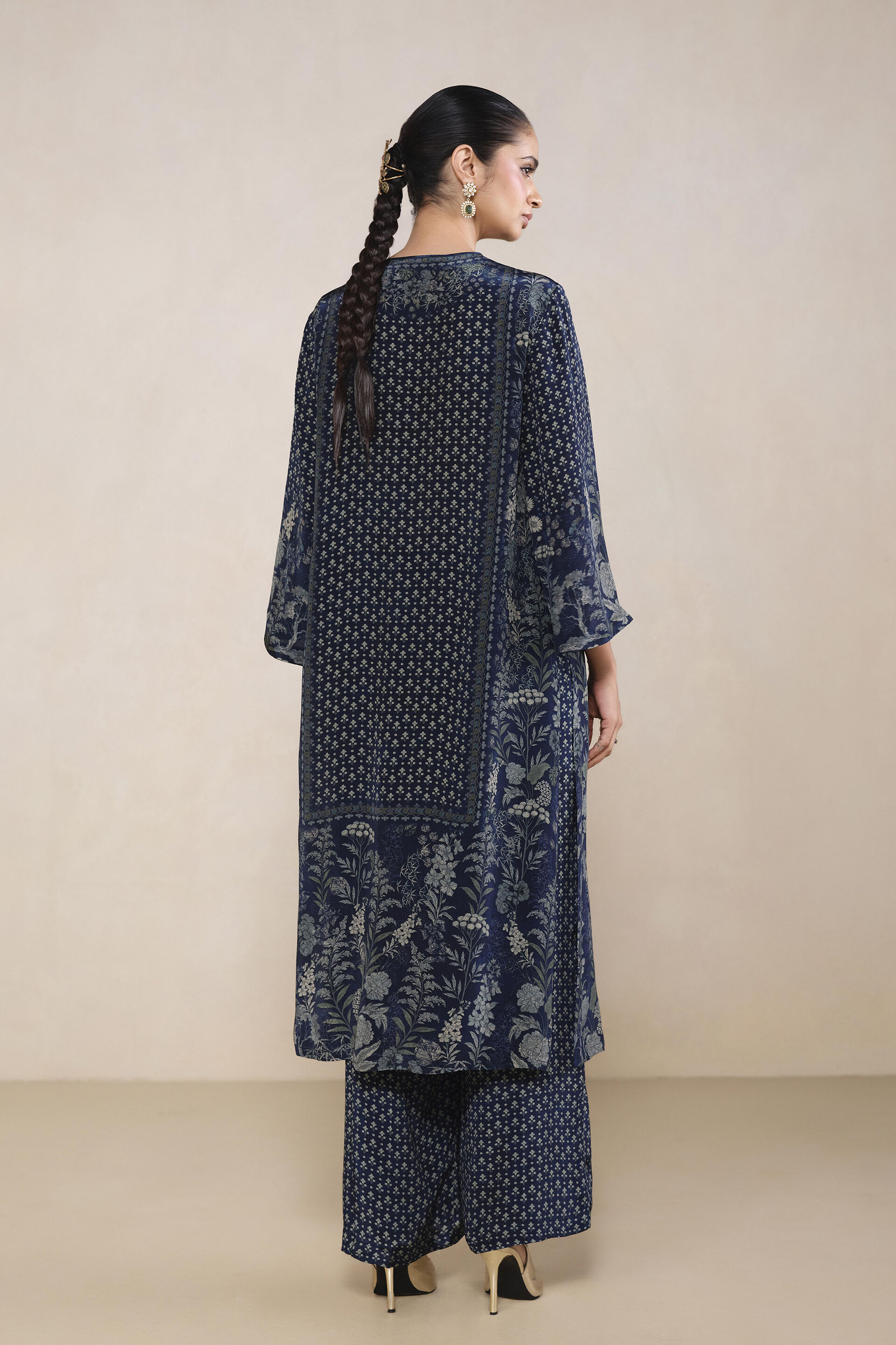 Nira Printed Co-ord in Blue