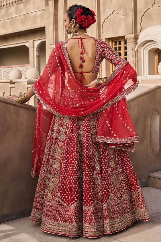 Gahina Lehenga, Red, image 2