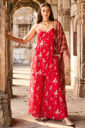 1 - Aura Sharara Set – Red, image 1