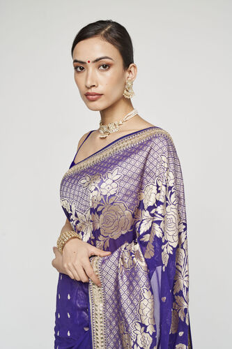 Kanak Benarasi Saree - Purple, , image 5