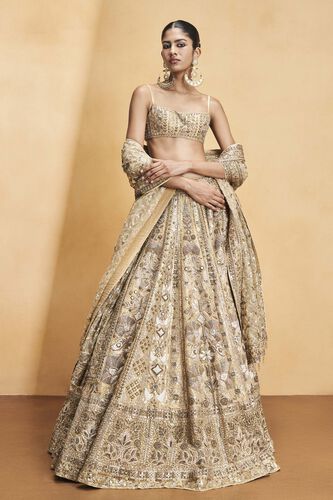Hymn Of The Forest Gota Patti & Embroidered Cord Lehenga - Gold, Gold, image 1