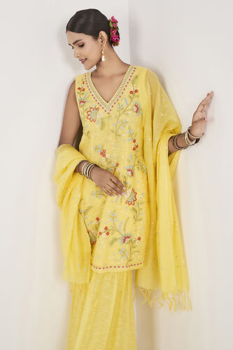 Anya Gharara Set, Yellow, image 4