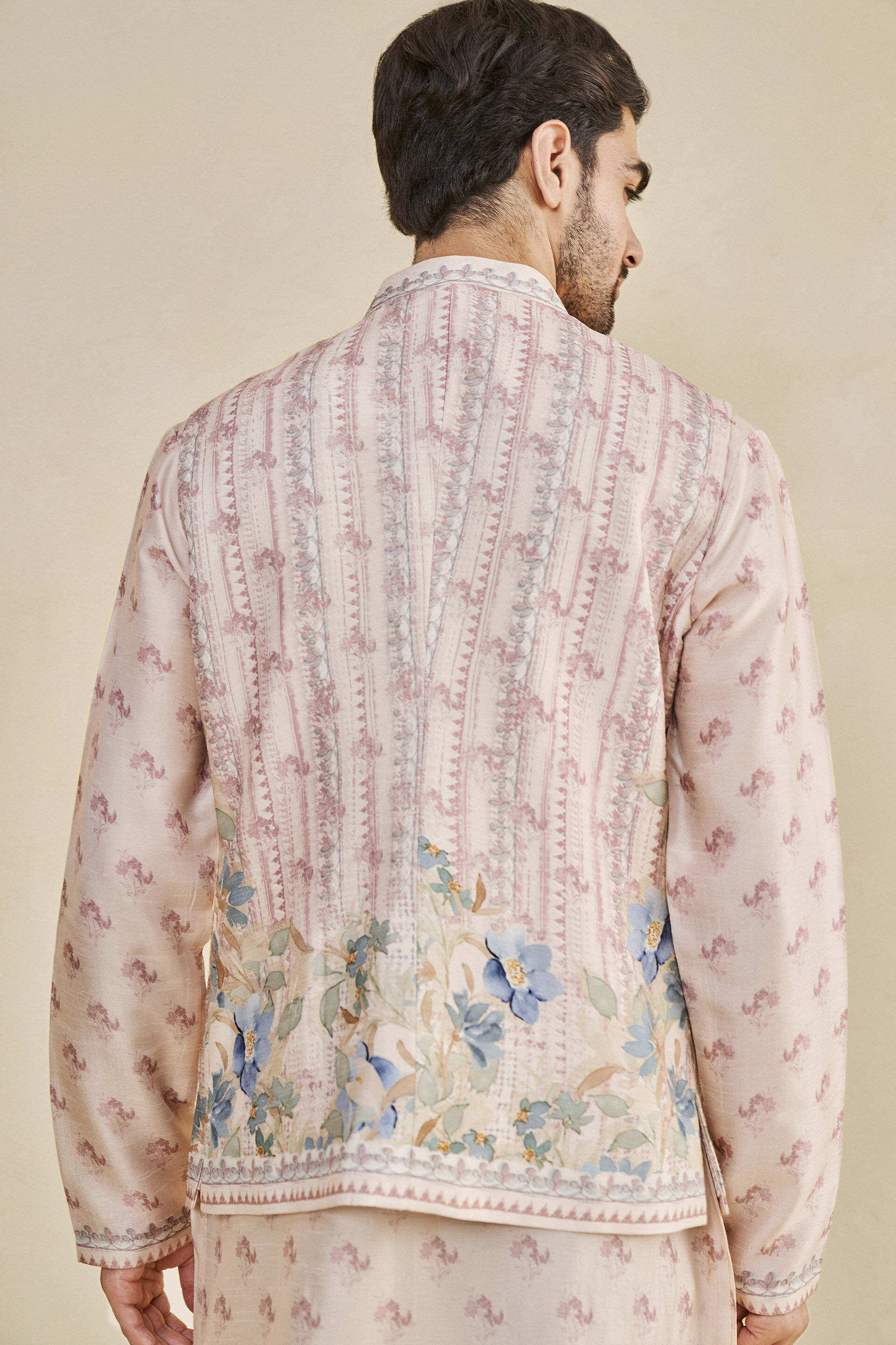 Rohak Nehru Jacket - Salmon, Salmon, image 5