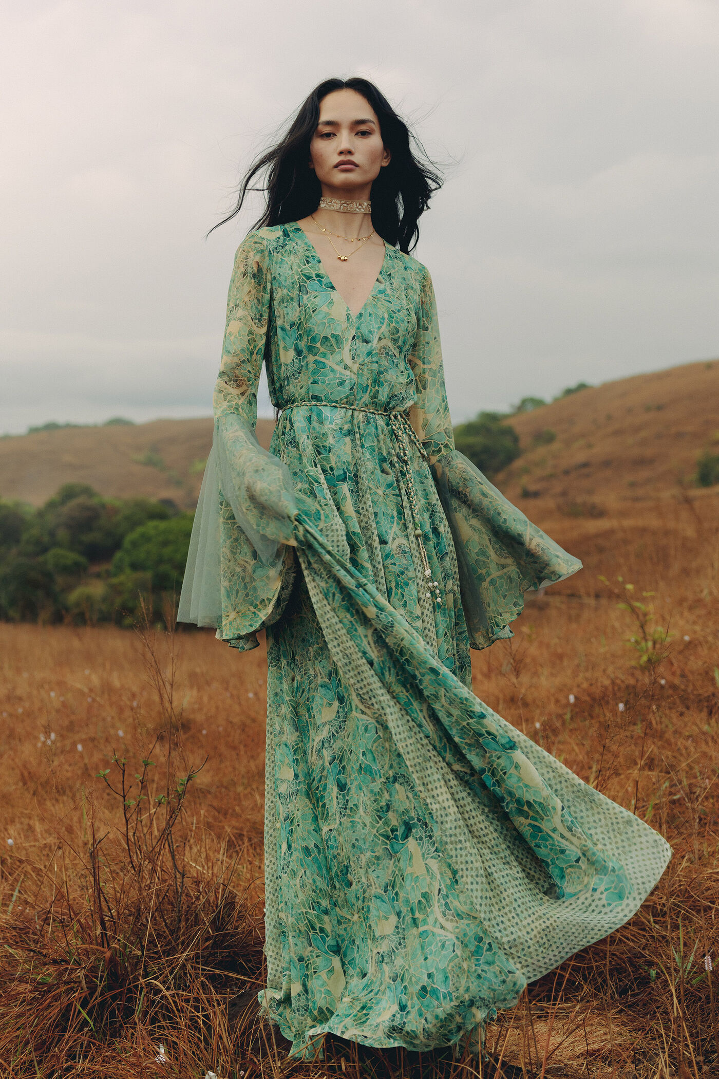 anita dongre green dress Kumi Bemberg Gown