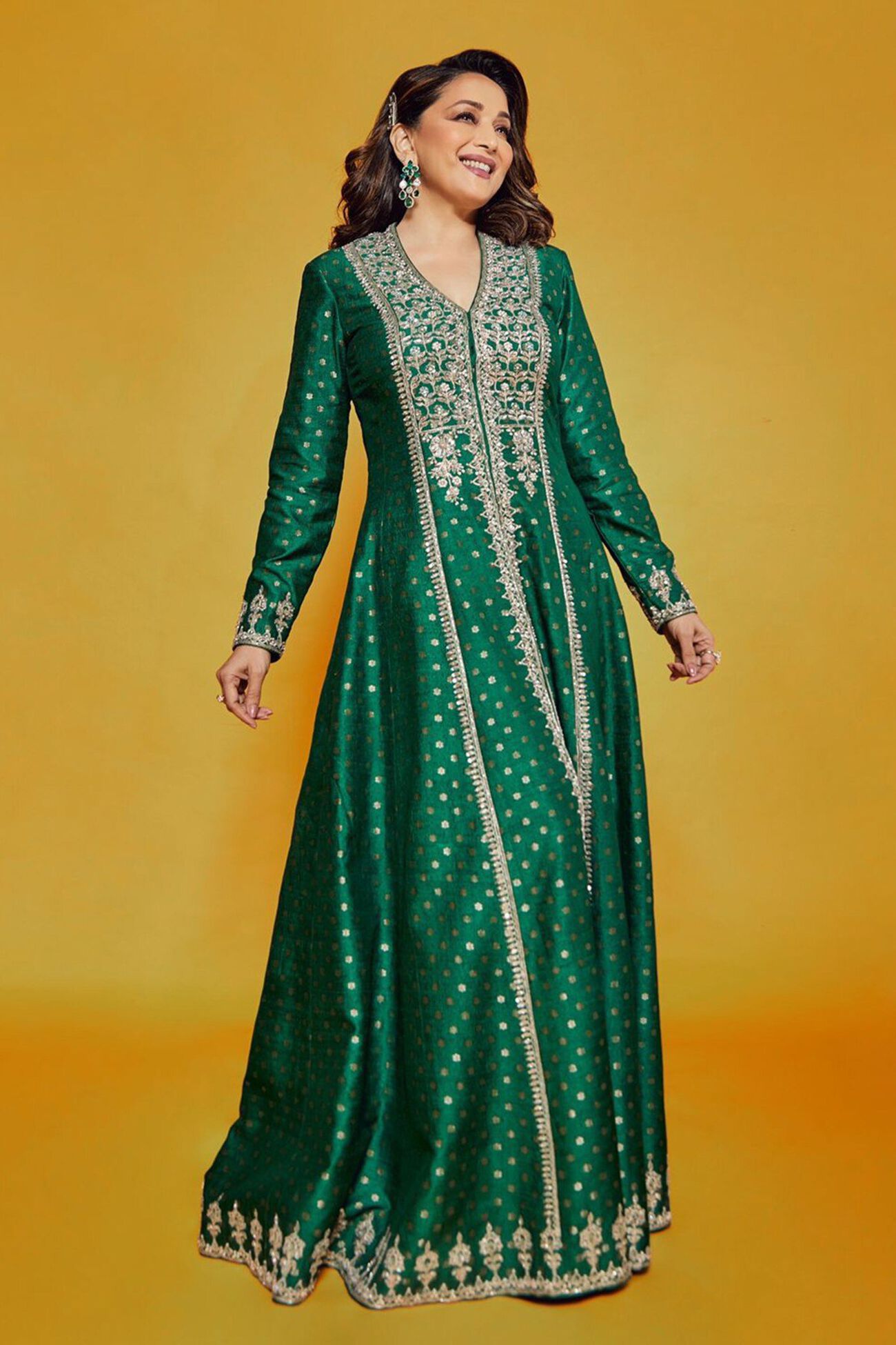 1 - Varini Sharara Set - Emerald Green, image 1