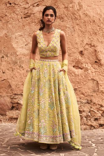 2 - Yaruhi Crop Top & Skirt Set – Lime, image 2