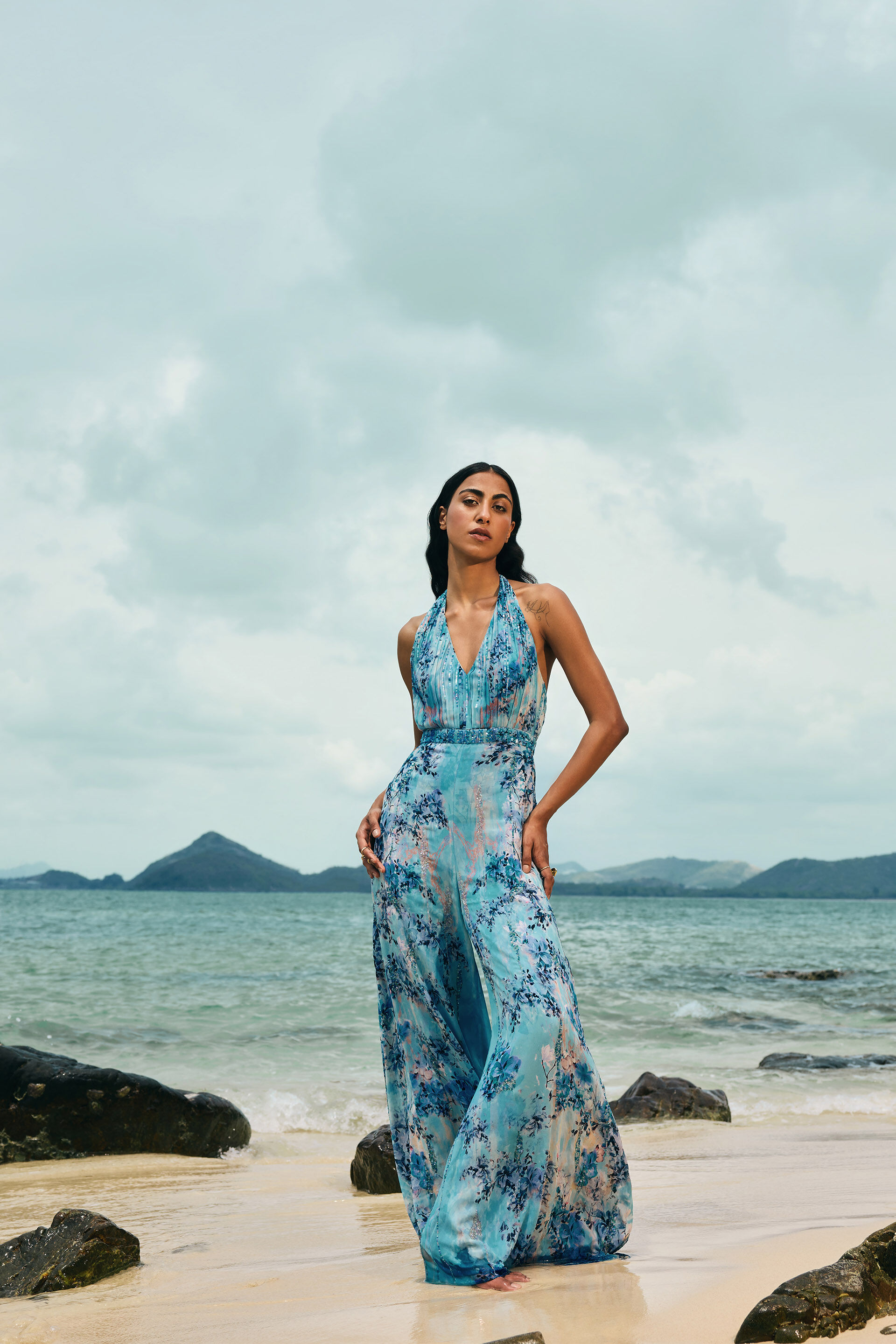 Buy Designer Aberfa Jumpsuit Blue Online from Anita Dongre