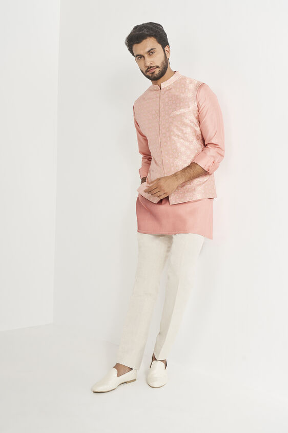 Nirved Nehru Jacket, Pink, image 5