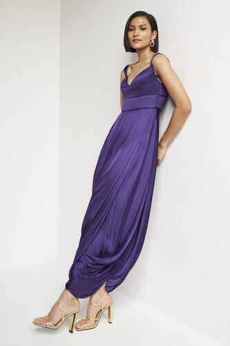Nikolina Dhoti Dress, Purple, image 3